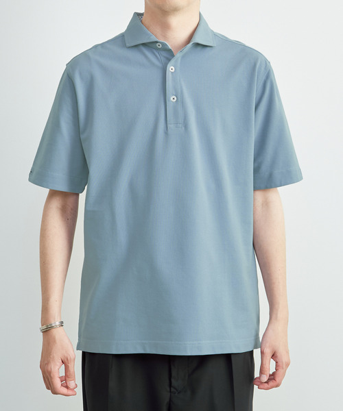 MEN'S MELROSE ポロシャツ 半袖 ソロナテックカノコ半袖ポロシャツ（一