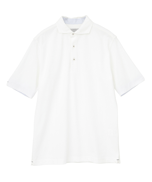 MEN'S MELROSE ポロシャツ 半袖 ソロナテックカノコ半袖ポロシャツ（一