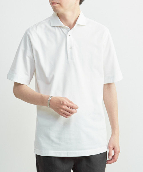 MEN'S MELROSE ポロシャツ 半袖 ソロナテックカノコ半袖ポロシャツ（一