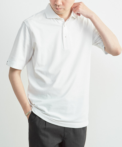 MEN'S MELROSE ポロシャツ 半袖 ソロナテックカノコ半袖ポロシャツ(一 MEN'S MELROSE ポロシャツ 半袖 ソロナテックカノコ半袖ポロシャツ(一