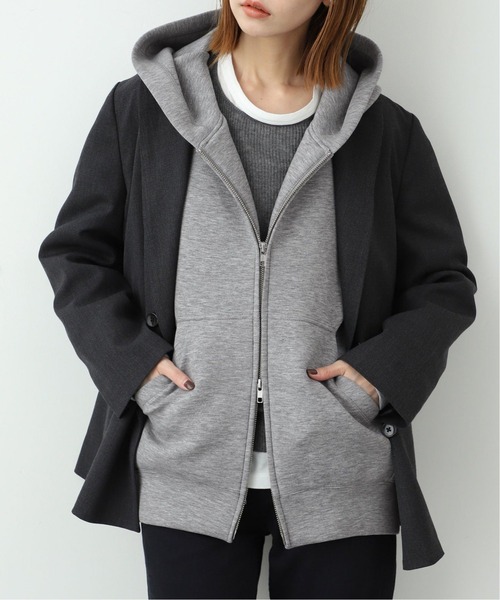 SLOBE IENA(スローブイエナ) ジップアップパーカー - グレー SLOBE IENA(スローブイエナ) ジップアップパーカー - グレー