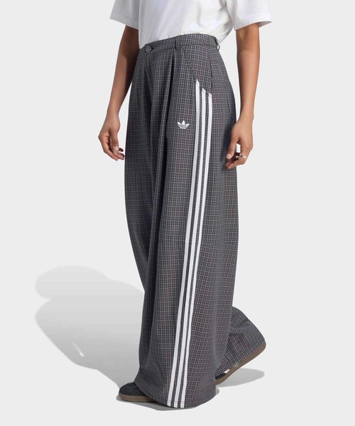 新品 アディダス  ワイドパンツ チェック adidas（アディダス） ワイドパンツ パンツ チェック トラウザー