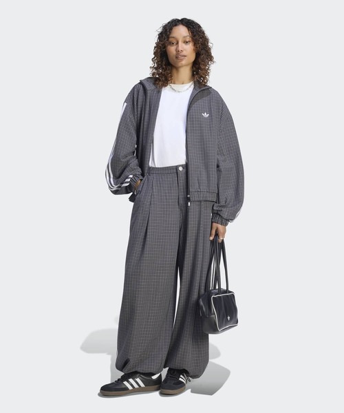 adidas（アディダス） ワイドパンツ パンツ チェック トラウザー