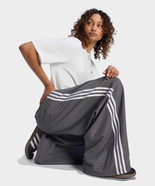 adidas（アディダス） ワイドパンツ パンツ チェック トラウザー