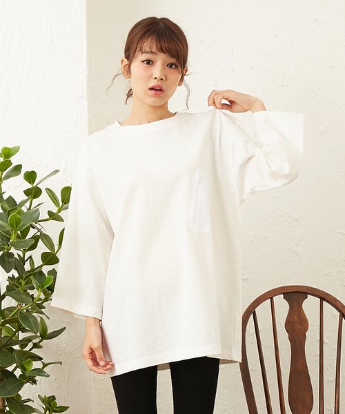 tシャツ MR.EVERYDAY'S ミスターエブリデイズ / ビッグシルエットポケットTシャツ ポケT レディース メンズ MR.EVERYDAY'S ミスターエブリデイズ / ビッグシルエット