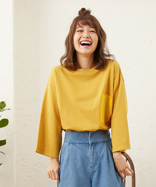 tシャツ MR.EVERYDAY'S ミスターエブリデイズ / ビッグシルエットポケットTシャツ ポケT レディース メンズ MR.EVERYDAY`S tシャツ MR.EVERYDAY'S BIG POCKET 7分T-SHIRTS