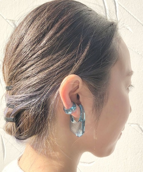 三丁目六番地Tokyo イヤーカフ アクリルカット クリア (両耳) SR