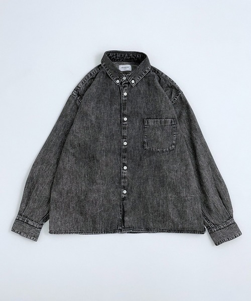 ブラウス シャツ オーガニックコットン ライトデニム ボタンダウンシャツ OG LIGHT DENIM B/D SHIRT レディース メンズ