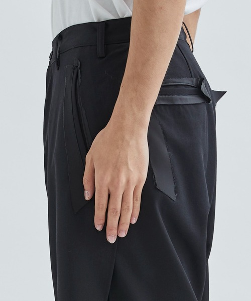 sulvam パンツ スラックス 【sulvam/サルバム】MID LENGTH SLIT