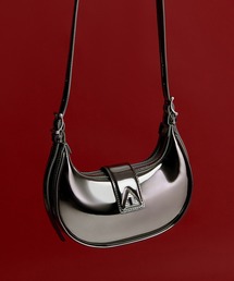 新品 CHARLES & KEITH ショルダーバッグ ブラック 2wayベルト CHARLES ＆ KEITH ハンドバッグ トライアングルバックル ベルト
