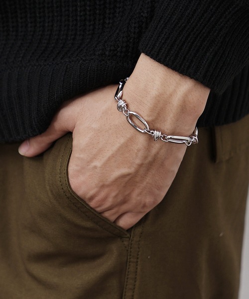 Black Weirdos シルバーチェーンブレスレット Amazon | [silver KYASYA]チェーンブレスレット 有刺鉄線 針金