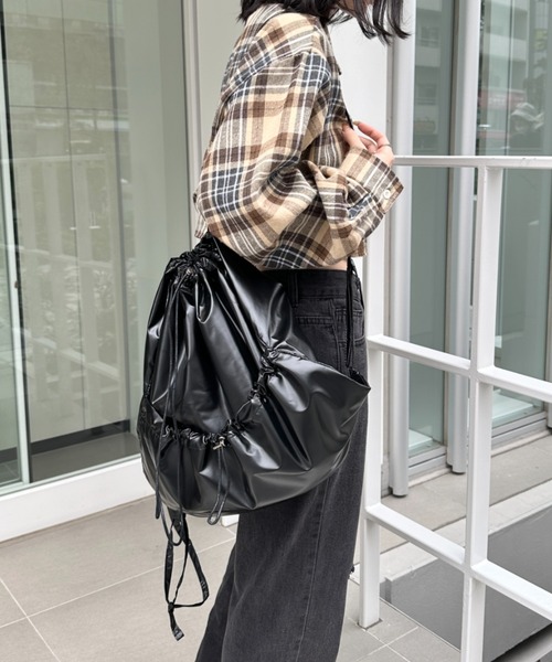 【 】CKメタルロゴ Lillian カジュアル バックパック CLEA デイバック リュック メタリックドロストナップザック