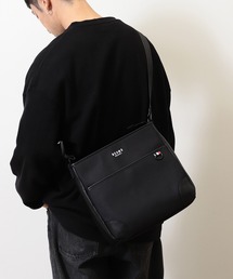 【BEAMS HEART】2way ビジネスバッグ ショルダー ブラック BEAMS HEART ショルダーバッグ シャンブレー 杢素材 スクエア