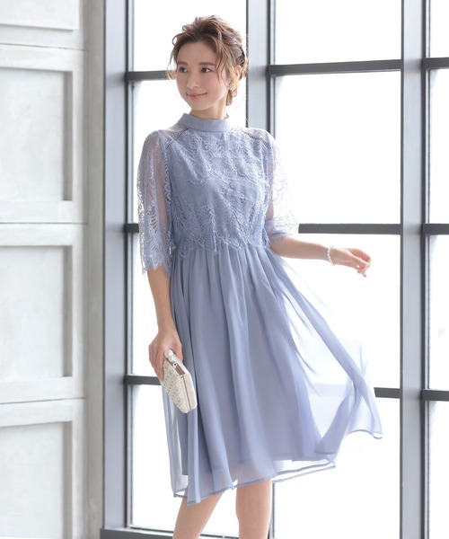 sifeel ネイビーフレアドレス クラシカルフレアドレス👗Navy 残りわずかです✔️ detail 生地