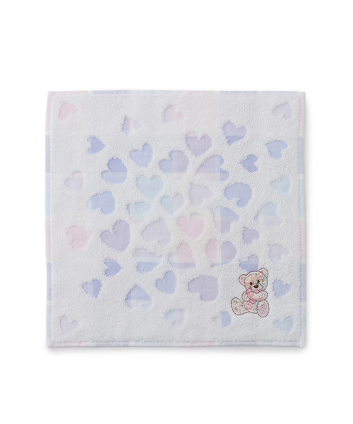 タオル ハンカチ 「LIBERTY ART FABRICS」ハートくまミニタオル 