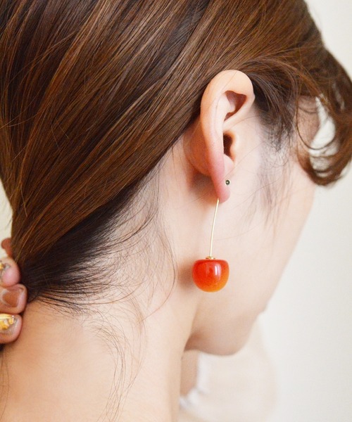 styiro（スタイロ） ピアス ニッケルフリー チェリー さくらんぼピアス