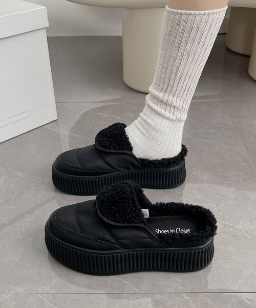 Shoes in Closet スリッポン 軽量厚底プラットフォーム