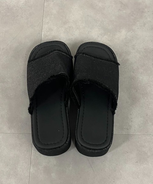 フリンジ【ALDO】カジュアルデニム 厚底 ウェッジサンダル サンダル フリンジデニム厚底サンダル レディース : ZOZOTOWN