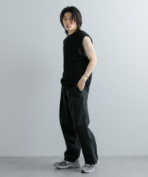 shoop ニットベスト　シアーベスト SENSE OF PLACE by URBAN RESEARCH ベスト ジレ シアーメッシュ