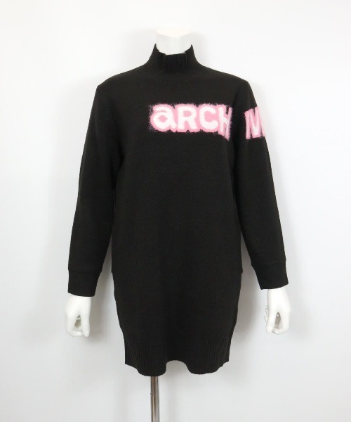 ARCHIVIO ハイネックロゴニットワンピース archivio ニット セーター 「LADIES」ハイネックロゴニット
