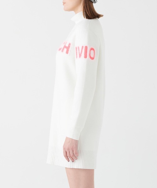 ARCHIVIO ハイネックロゴニットワンピース archivio ニット セーター 「LADIES」ハイネックロゴニットワンピース
