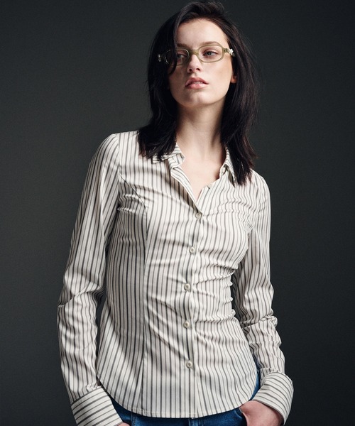Mardi Mercredi（マルディメクルディ） ブラウス シャツ SLIM SHIRT 