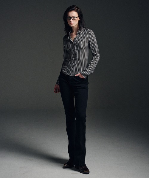 Mardi Mercredi（マルディメクルディ） ブラウス シャツ SLIM SHIRT 