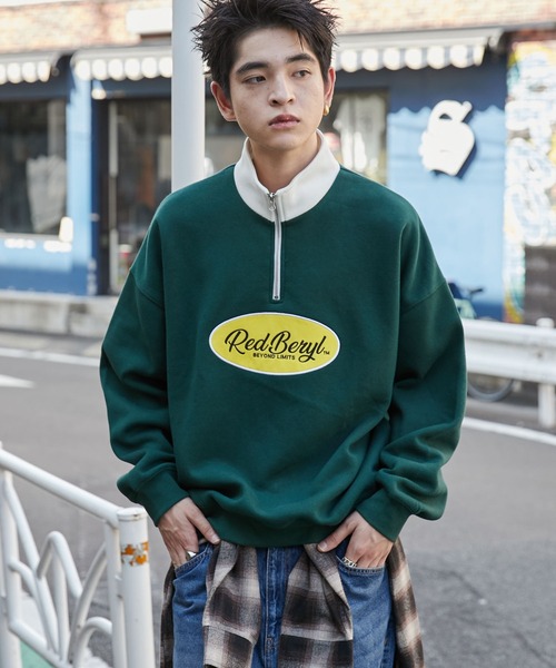 WEGO トレーナー スウェット WEGO/サークルロゴハーフジッププル