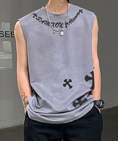 フェイクスエード タンクトップ 3色 袖なし Tシャツ 韓国 nr8963 NOWLE tシャツ 「NOWLE」フェイクスエード ノースリーブ Tシャツ