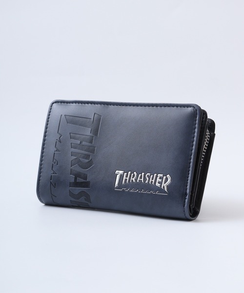 THRASHER 財布 THRASHER ダークカラーラウンドファスナー二
