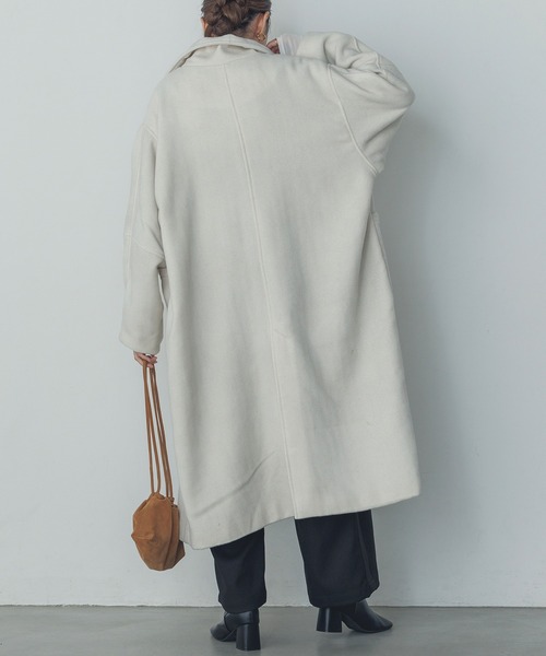 hunch（ハンチ） コート アウター 杢ヘリンボーン スタンドカラー