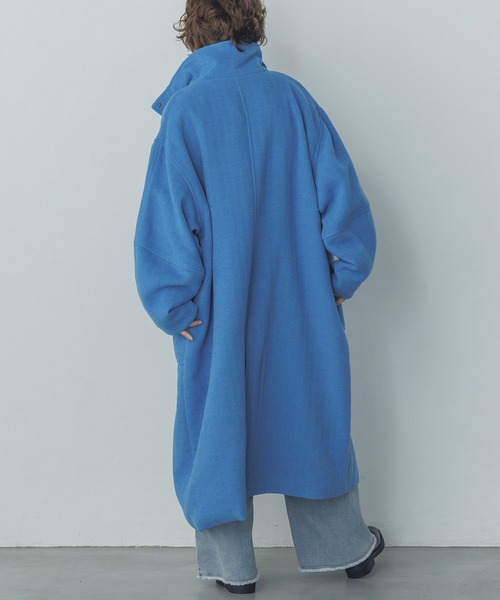 hunch（ハンチ） コート アウター 杢ヘリンボーン スタンドカラー