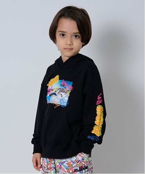 パーカー 落書きフォトパーカー キッズ 子供服 男の子 エクストラ 