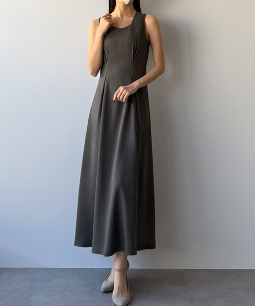 超美品♡Resurrection♡ノースリーブ♡ポロワンピース♡ セール】【REVIVAL/WEB限定】BACK開きデザインノースリロング