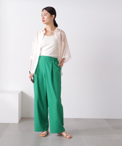 「N.（N. Natural Beauty Basic）」 半袖シャツ MEDIUM ホワイト レディース N.Natural Beauty Basic ブラウス シャツ フロントタックボタン
