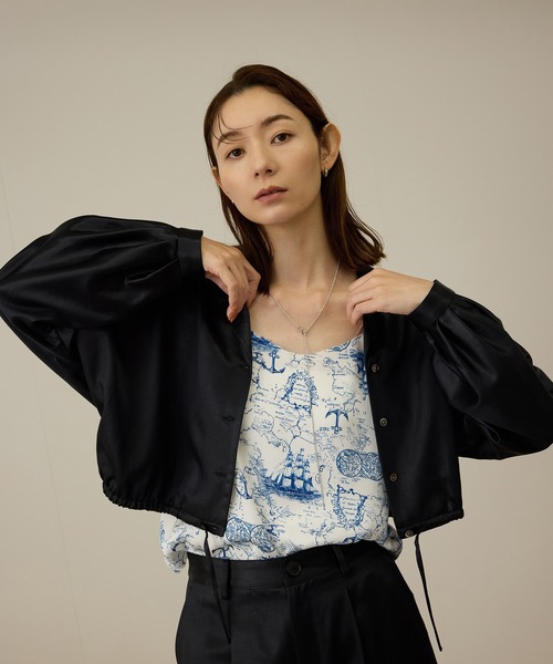 ROPE'（ロペ） ブラウス シャツ 「洗える」シャイニーサテンブラウス