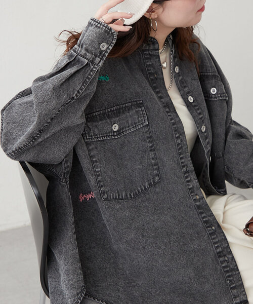 ブラウス シャツ ブラック デニムシャツ レディース 楽天市場】デニム シャツ レディース デニムシャツ ブラウス