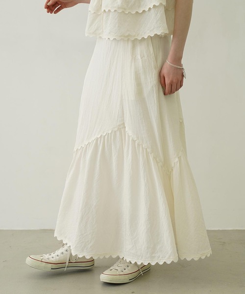 ミルクフェド スカート MILKFED. スカート GINGHAM CHECK VOLUME SKIRT : ZOZOTOWN