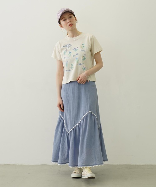 MILKFED.（ミルクフェド） ロング スカート RANDOM LACE SKIRT