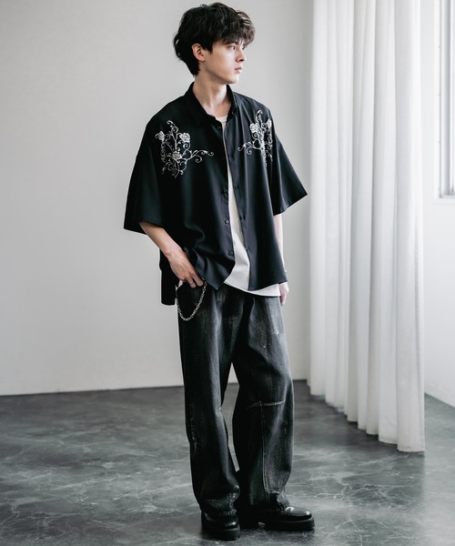 Rocky Monroe シャツ 接触冷感オーバーサイズ ストレッチ