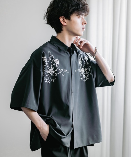 Rocky Monroe シャツ 接触冷感オーバーサイズ ストレッチ