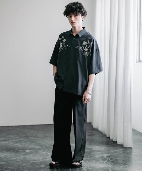 Rocky Monroe シャツ 接触冷感オーバーサイズ ストレッチ