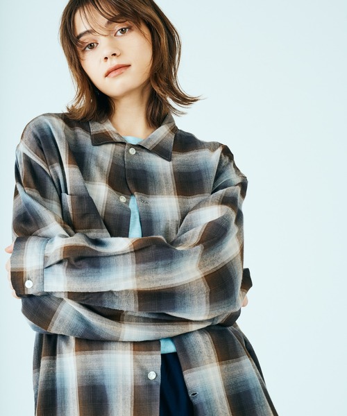 TOWNCRAFT シャツ / タウンクラフト 60S OMBRE PLAID RAYON SHIRT MADE 