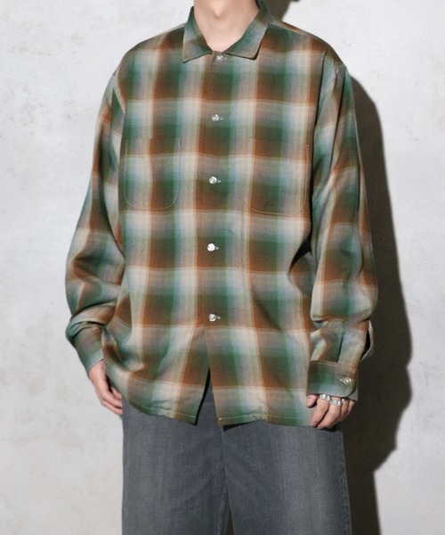 TOWNCRAFT シャツ / タウンクラフト 60S OMBRE PLAID RAYON SHIRT MADE 