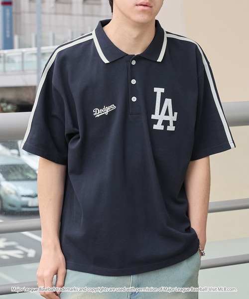 MLB ポロシャツ MLB/メジャーリーグベースボール 別注 ワッペン