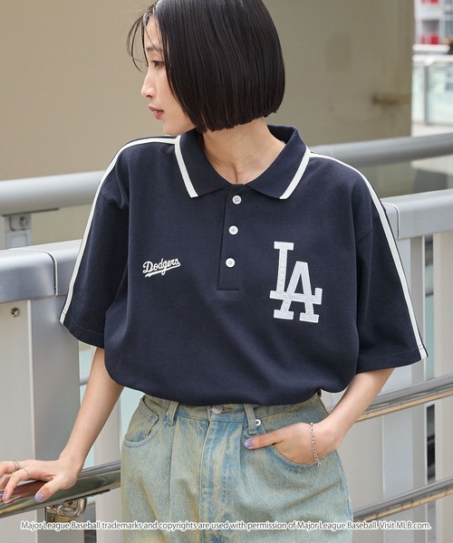 福袋売れ残りセール MLB ワッペン 別注 MLB/メジャーリーグベースボール ポロシャツ 応援グッズ
