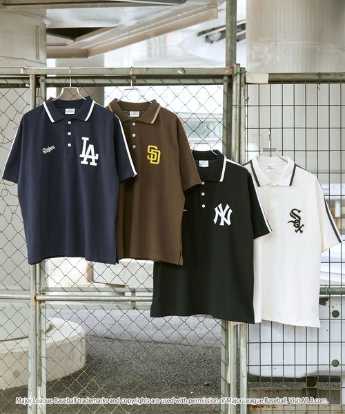 MLB ポロシャツ ポロ MLB/メジャーリーグベースボール 別注 ワッペン