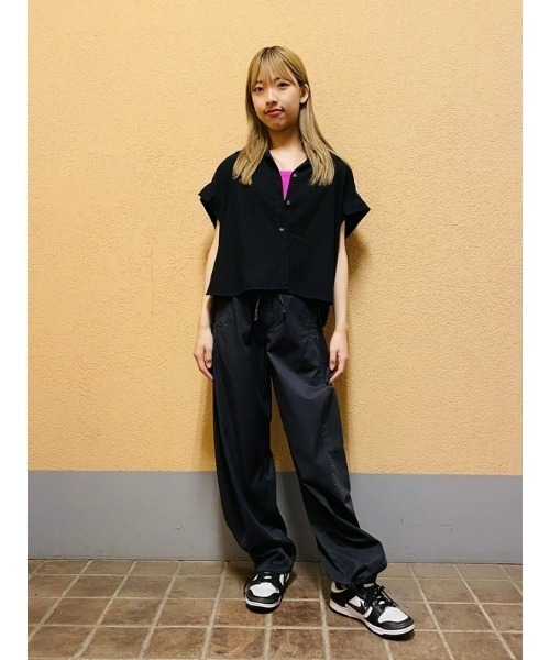 【新品未使用】GAP ミッドライズ バレル パラシュートパンツ ブラック XXS Gap公式オンラインストア | ミッドライズ ツイル バレルパンツ