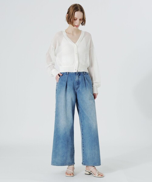 LOVELESS カーディガン メッシュニットカーディガン レディース