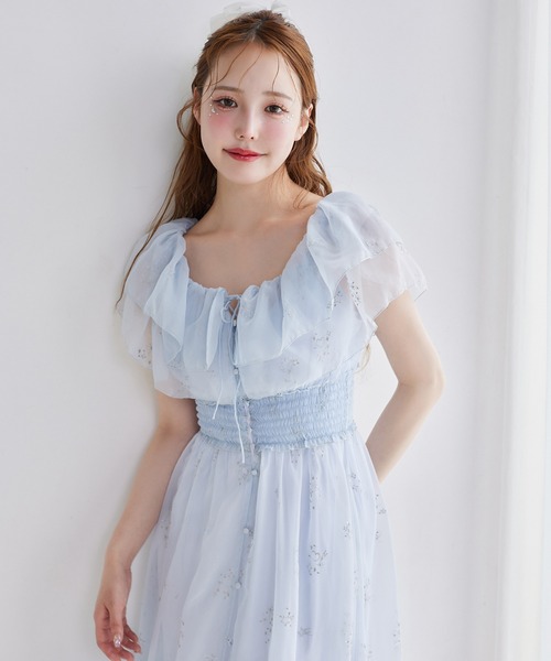 ★Coast フローラルカットアウトxスカロップ 魅惑的ワンピ★ one after another NICE CLAUP ワンピース 「moon light marine